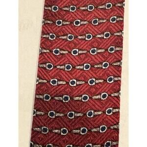 100% Silk Suspenders Braces Button Leather Tabs Made In England Red